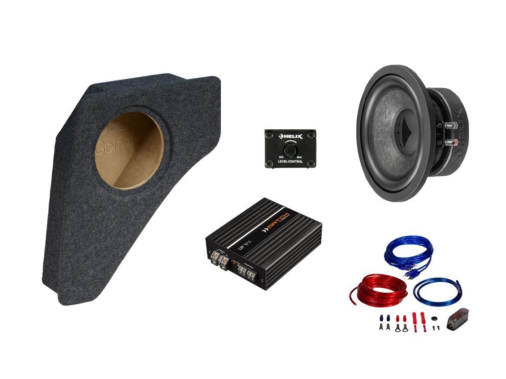 SET - subwoofer na míru Volkswagen Golf IV (1997-2003)- Helix8