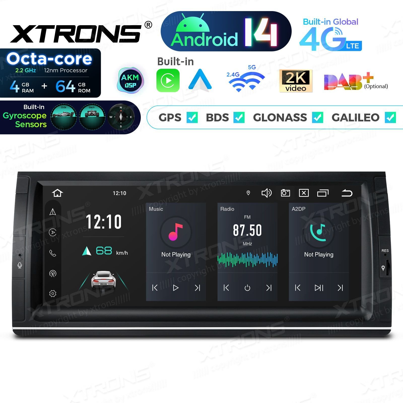 Xtrons PX1453BLHGS