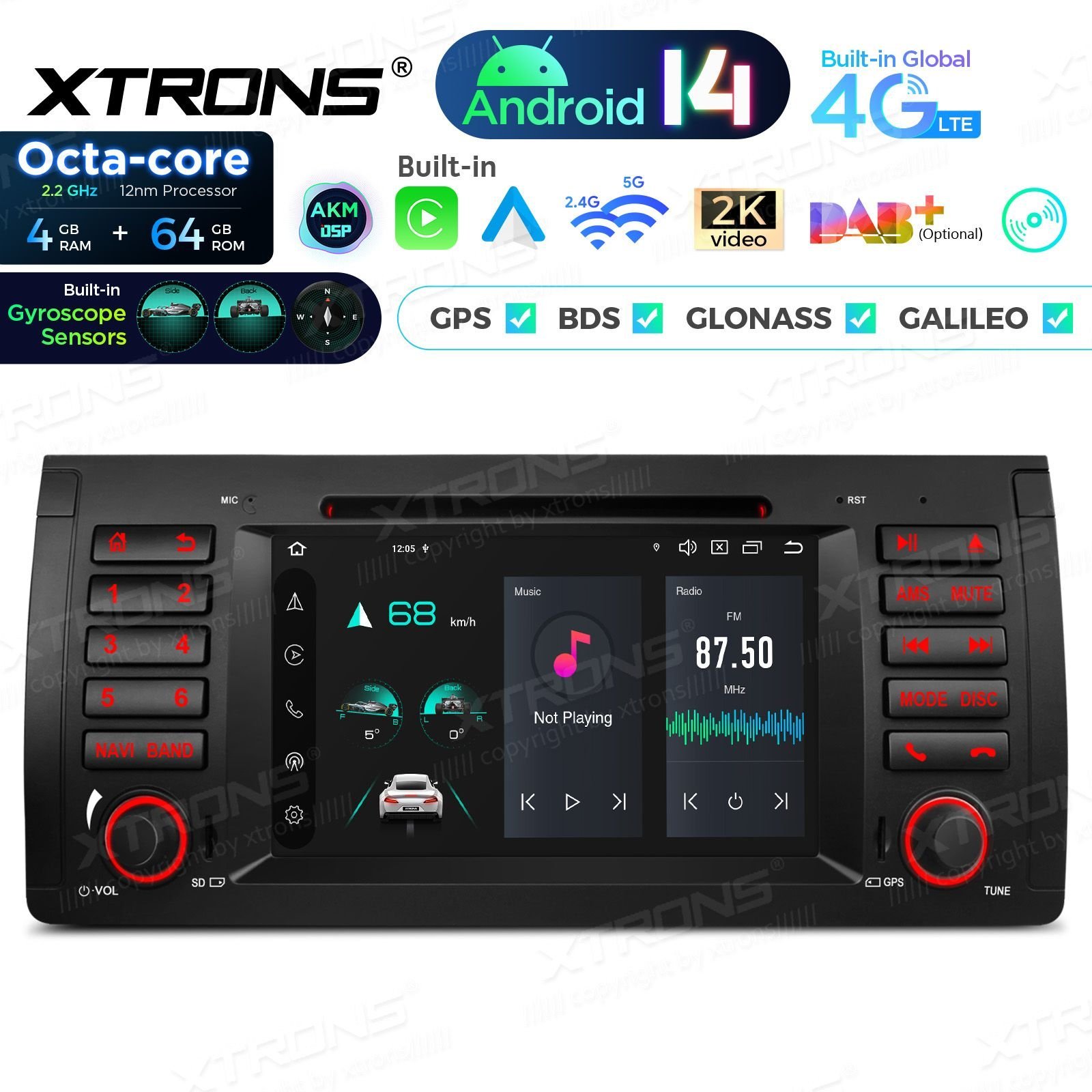 Xtrons PX7453BGS