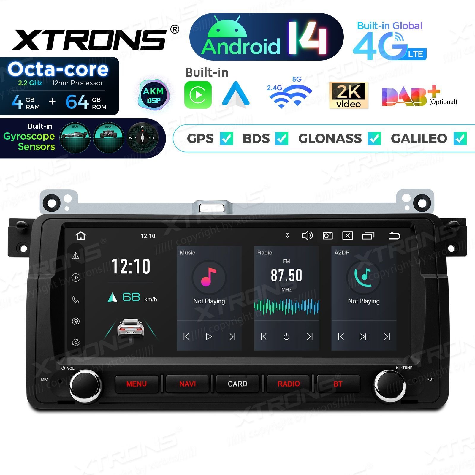 Xtrons PX8446BLHGS