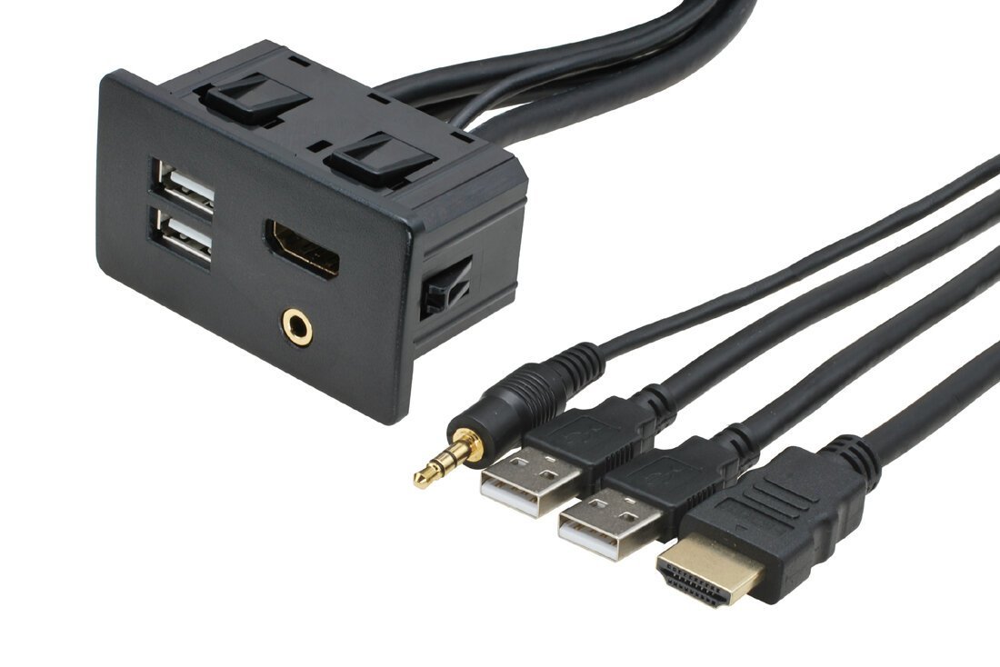 HDMI + 2x USB + JACK zasuvka s kabelem